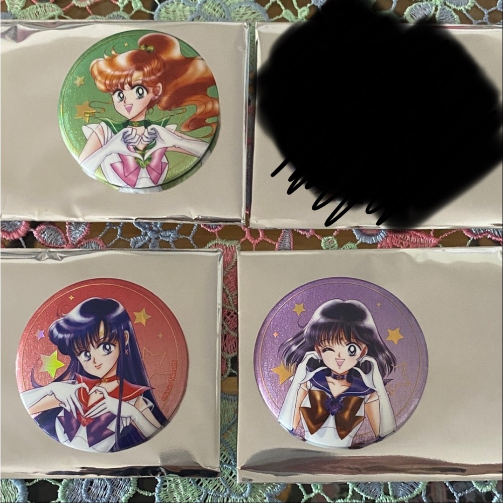 3 - Sailor Jupiter, Mars, Saturn badge pins